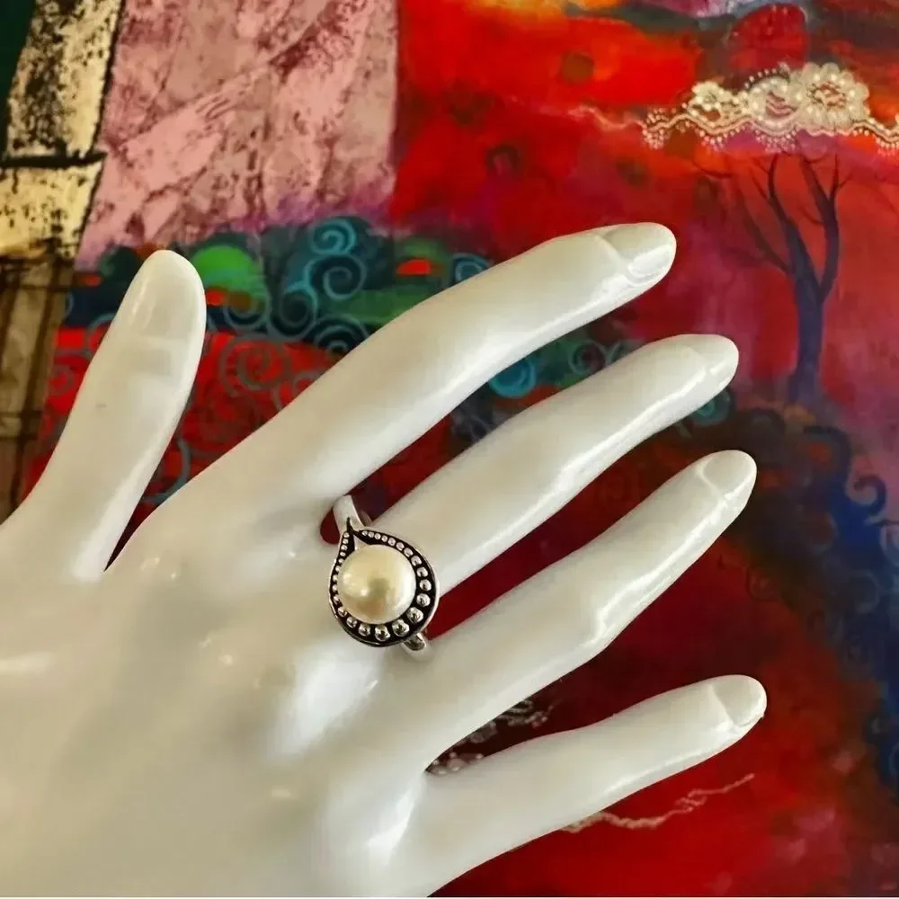 Honora Sterling Silver Cultured Pearl Ring